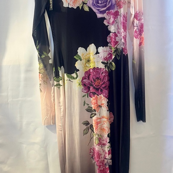 AFRM Shailene Floral Mesh Turtleneck Midi Dress Long Sleeve Size M NWT - Picture 16 of 16